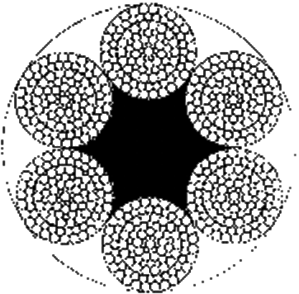 粗直径钢丝绳6×111SWSNS+FC