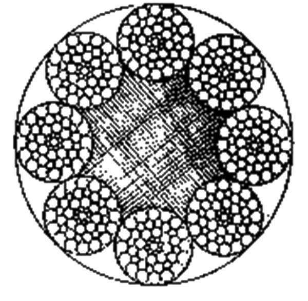 粗直径钢丝绳8×49SWS+FC