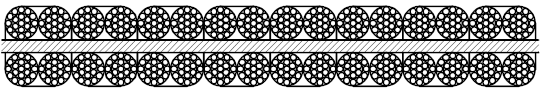 平衡用扁钢丝绳 P8×4×19