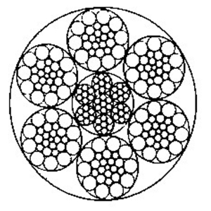 线接触钢丝绳6×26WS+IWRC